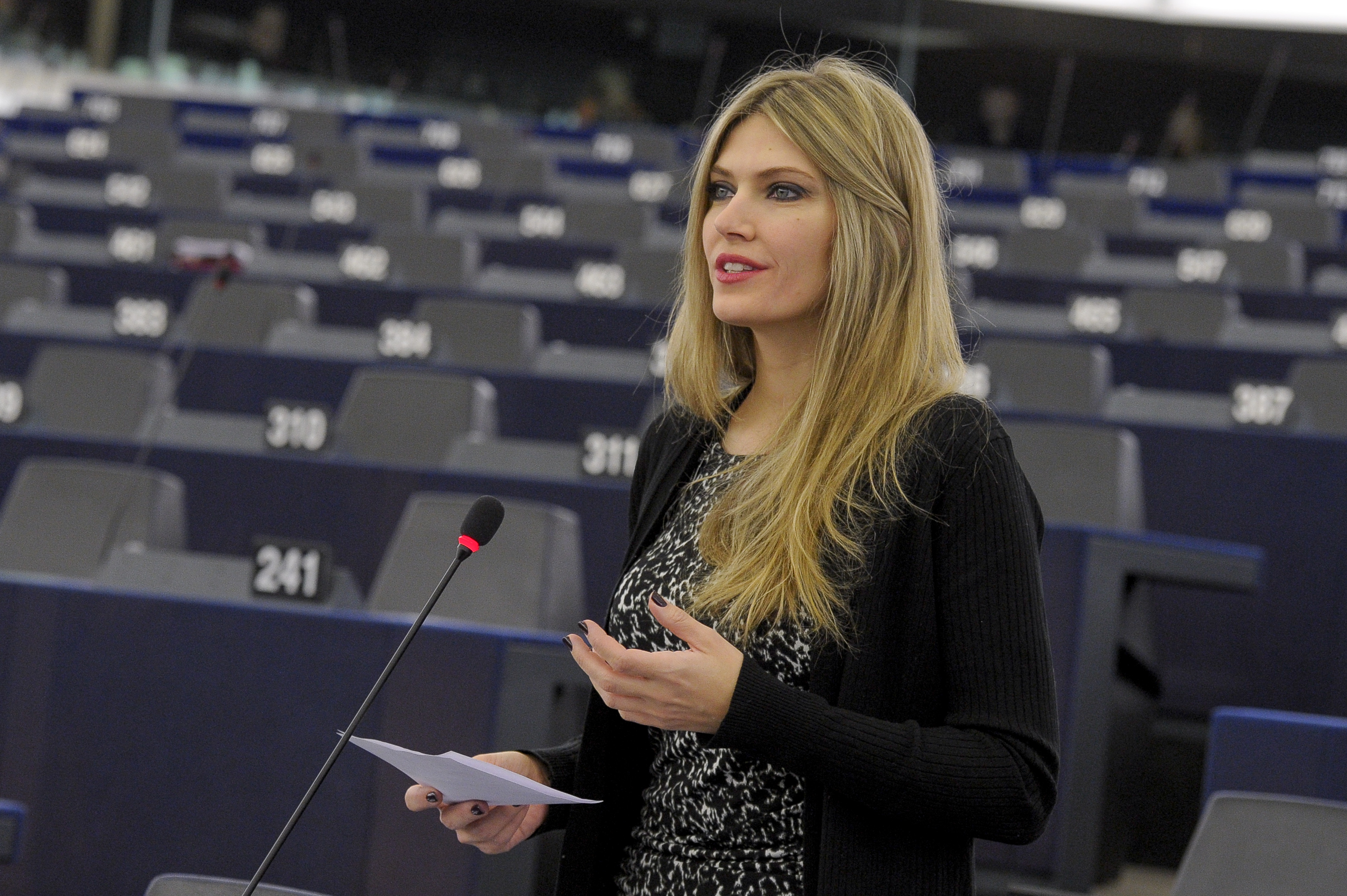 Eva KAILI in plenary session week 11 2015 in Strasbourg