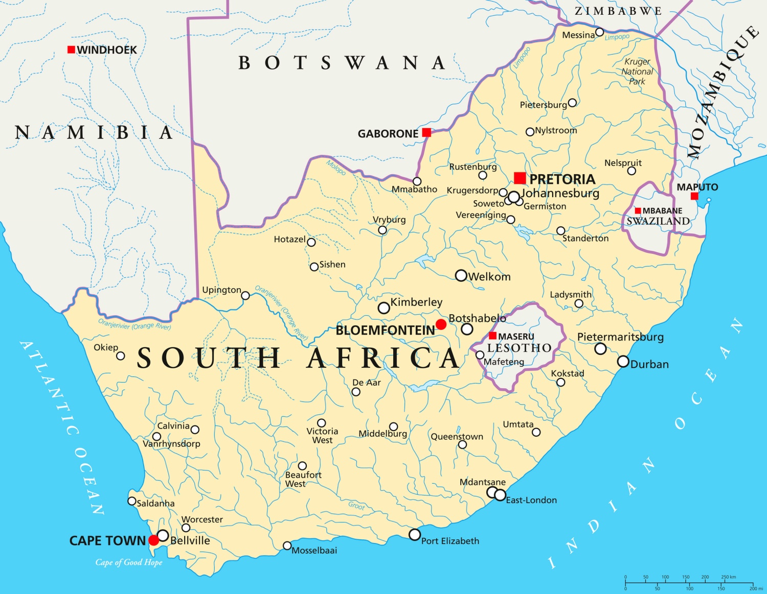 South Africa Political Map