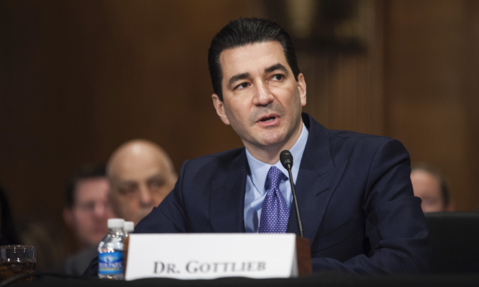 WASHINGTON, D.C. - APRIL 05: FDA Commissioner-designate Scott Gottlieb testifies during a Senate Health, Education, Labor and Pensions Committee hearing on April 5, 2017 at on Capitol Hill in Washington, D.C. (Photo by Zach Gibson/Getty Images)